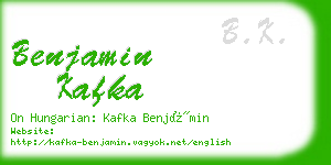 benjamin kafka business card